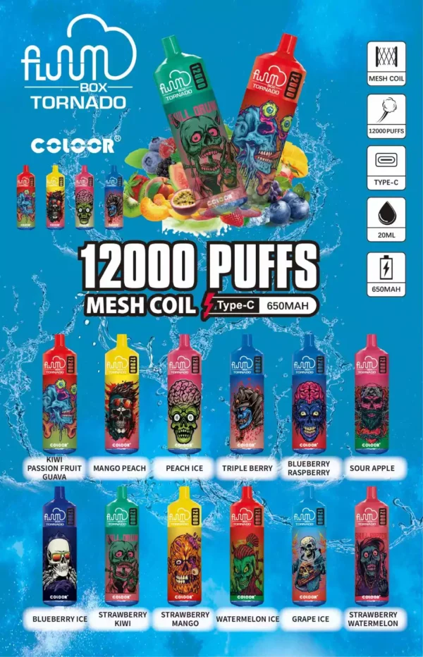 Popüler Bang FLUUM Kutusu 12000 Puffs 12K Tek Kullanımlık Vape 0% 2% 3% 5% Nikotin 20ml 650mAh Toplu Toptan Satış Seçeneği ile (13)