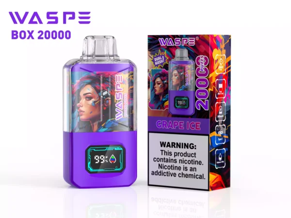 2024 WASPE Dual Mesh Box 20000 Puffs 20K 0 2 3 5 Nikotin Nagykereskedelmi Eldobható Vape közvetlenül a 9-es gyárból