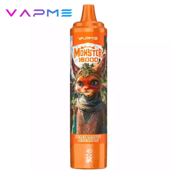 Zupełnie nowa oferta VAPME MONSTER 16000 zaciągnięć 16K 2 5 nikotyna 850mAh hurtownia jednorazowych waporyzatorów z wyświetlaczem LED 3