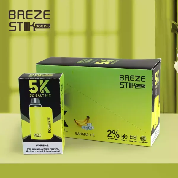 Favorito do cliente Breze Stiik Box Pro 5000 Puffs 5K 2 5 Nicotina Direto da fábrica 950mAh Vapes descartáveis ​​por atacado 5