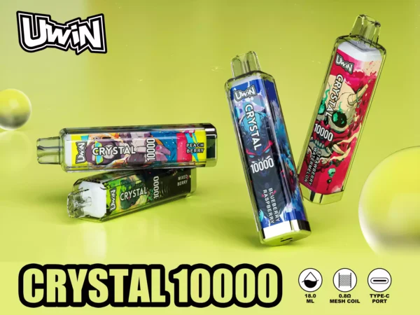 Kundefavorit Uwin Crystal 10000 Pust 10k 0 2 3 5 Nikotin 18ml 15 Smagsstoffer Tilgængelige Engros Engangsvapes 2 1 skaleret