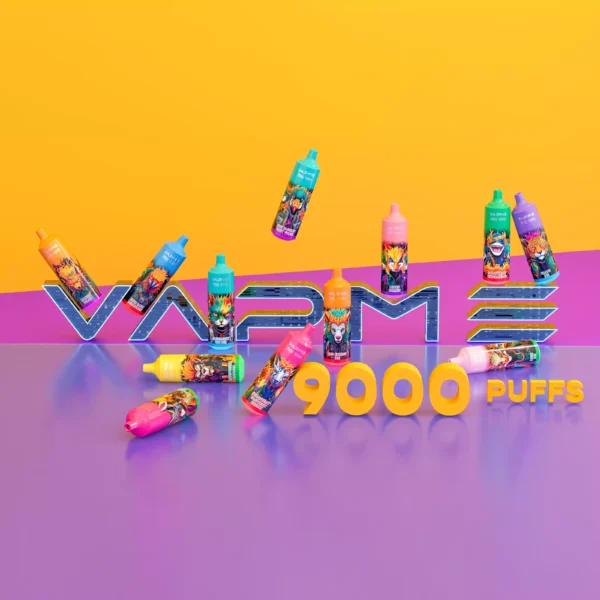 Directo de fábrica VAPME FIRE 9000 Puffs 9K 0 2 3 5 Nicotina 18 ml Venta al por mayor Vapes desechables Diseño recargable 17 escalado