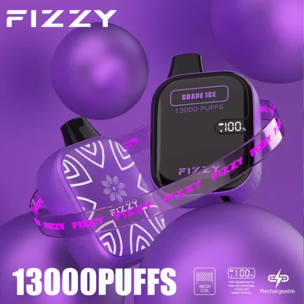 Fizzy Boom 13000 Puffs 13K 2 5 Nicotine 21 ml 650 mAh Vapes jetables en gros Saveurs multiples Bobine de maille 8