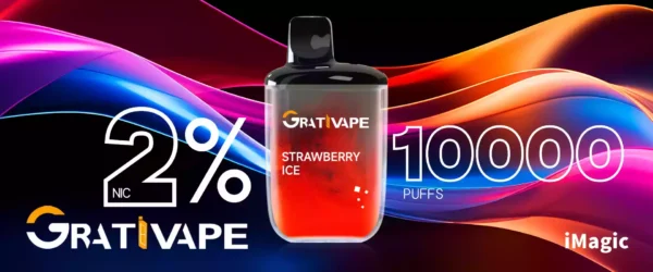 Ιδιαίτερα αγαπημένα Grativape iMagic 10000 Puffs 10K 0% 2% 3% 5% Nicotine 18ml Επαναφορτιζόμενα ατμούς μίας χρήσης τύπου C Χονδρικής (6)