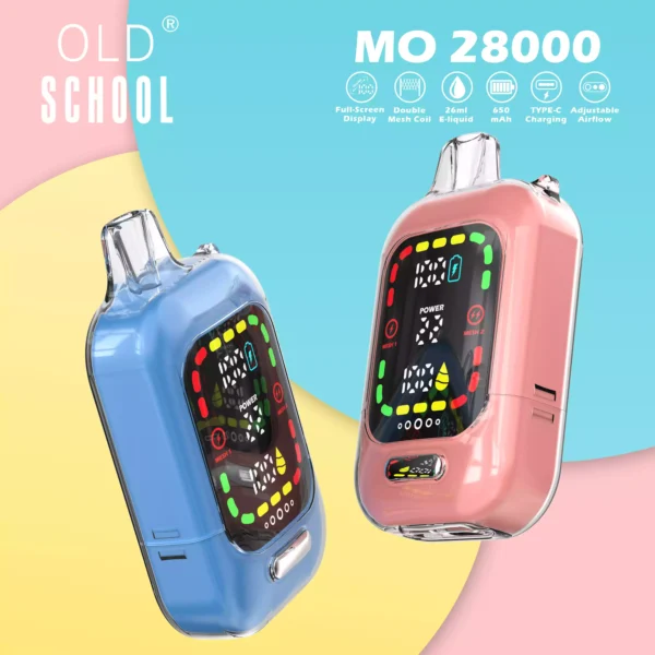 Son Derece Tercih Edilen OLD School MO 28000 Puflar 28K 0 2 3 5 Nikotin 26ml Toptan Tek Kullanımlık Vape 2 ölçekli