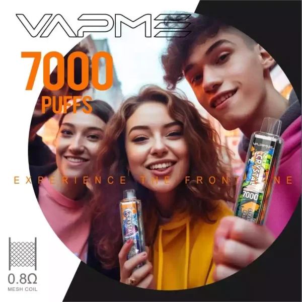 Hot Item VAPME CRYSTAL 7000 Puffs 7K 0% 2% 3% 5% Nikotin 18 ml Großhandel Einweg-Vapes bis zu 30 verschiedene Geschmacksrichtungen (11)