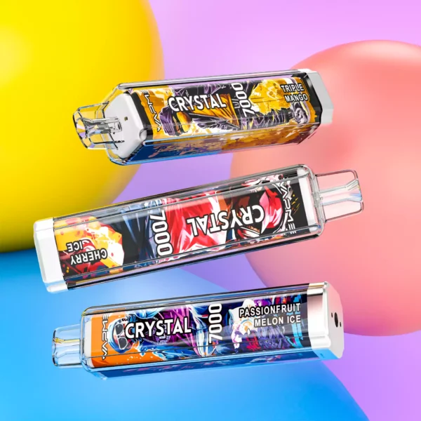 Hot Item VAPME CRYSTAL 7000 Puffs 7K 0 2 3 5 Nikotin 18 ml Großhandel Einweg-Vapes Bis zu 30 verschiedene Geschmacksrichtungen 16