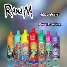 Hot Selling RandM Tornado 9000 Puffs 9K 0% 2% 3% 5% Nicotine 850mAh Wholesale Disposable Vapes Up to 54 Different Flavors (1)