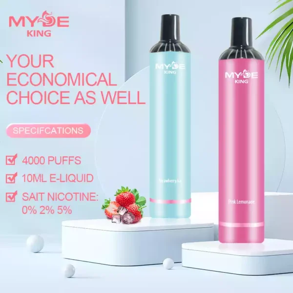 MYDE King 4000 Puffs 5 Nicotina 10 ml Vapes desechables al por mayor Hasta 10 sabores diferentes directos de fábrica 8