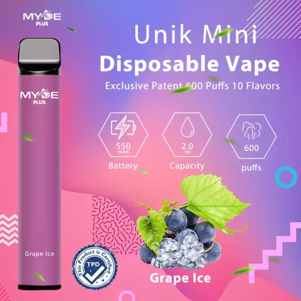 MYDE Plus 600 vpihov 2 nikotina 2 ml 550 mAh veleprodajni vapi za enkratno uporabo 10 izbranih okusov neposredno iz tovarne 14