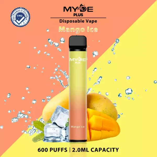 MYDE Plus 600 vpihov 2 nikotina 2 ml 550 mAh veleprodajni Vape za enkratno uporabo 10 izbranih okusov neposredno iz tovarne 25