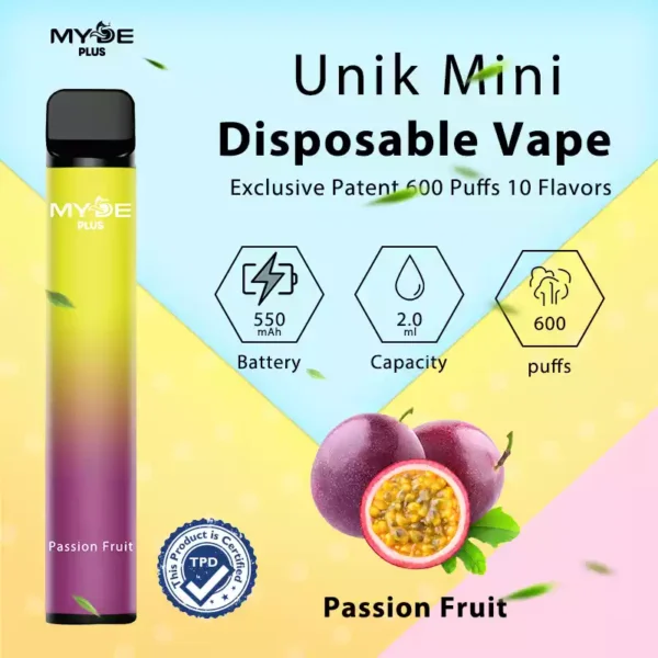 MYDE Plus 600 vpihov 2 Nikotin 2 ml 550 mAh Veleprodajni Vape za enkratno uporabo 10 izbranih okusov neposredno iz tovarne 7