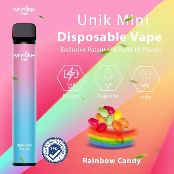 MYDE Plus 600 vpihov 2 Nikotin 2 ml 550 mAh Veleprodajni Vape za enkratno uporabo 10 izbranih okusov neposredno iz tovarne 8