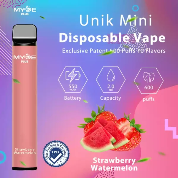 MYDE Plus 600 vpihov 2 Nikotin 2 ml 550 mAh Veleprodajni Vape za enkratno uporabo 10 izbranih okusov neposredno iz tovarne 9