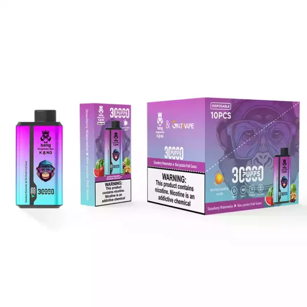 Nuova versione Bang King Grativape 30000 Sbuffi 30K Musica 0 2 3 5 Nicotina 36ml 550mAh Ricaricabile Vapes usa e getta all'ingrosso 3