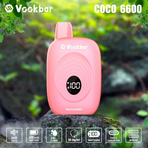 Populært valg Vookbar COCO 6600 Puffs 3 Nikotin 12ml Engros engangsvape producent direkte til bulkkøbere 4