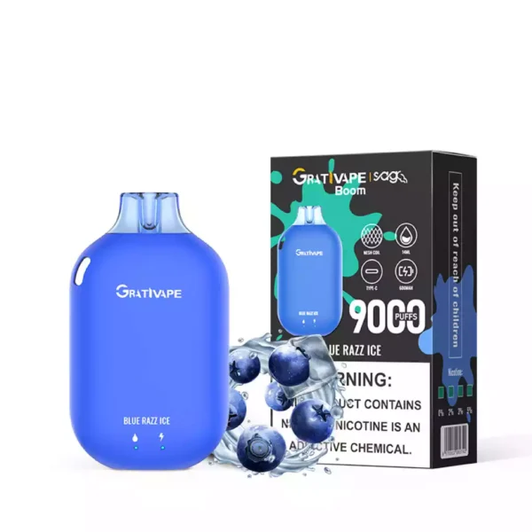 Premium Quality Grativape Boom 9000 Puffs 9K 0 2 3 5 Nicotine 14ml Χονδρική ατμούς μιας χρήσης – 10 επιλεγμένες γεύσεις 4