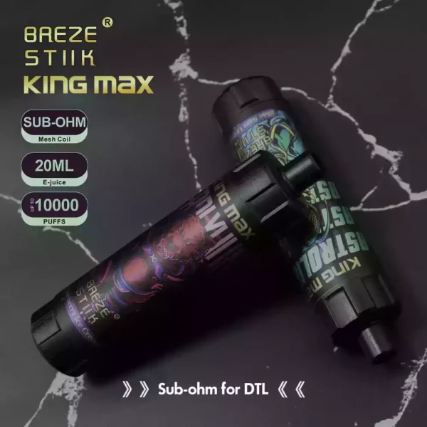 Top Choice Breze Stiik King Max 10000 Puffs 10K Type-C 0% 1% Nikotiini Factory-Direct 20ml 850mAh Tukku kertakäyttöiset höyryt (2)