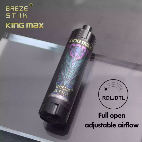 Nejlepší volba Breze Stiik King Max 10 000 nádechů 10K Typ C 0 1 Nicotine Factory Direct 20 ml 850 mAh Velkoobchodní jednorázové vapky 7 v měřítku