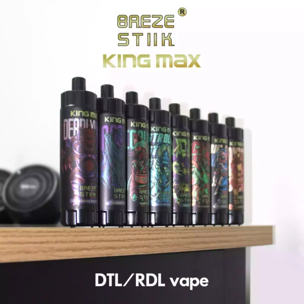 Nejlepší volba Breze Stiik King Max 10 000 oddechů 10K Typ C 0 1 Nicotine Factory Direct 20 ml 850mAh Velkoobchod Jednorázové vapky 9 v měřítku