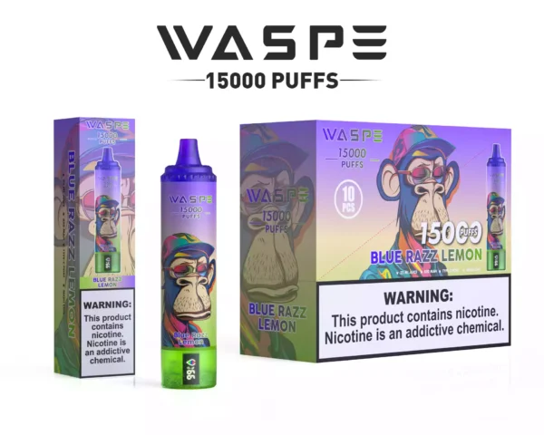 WASPE 15000 Puffs 15K 0 2 3 5 Nicotine 22 ml provenant de l'usine avec écran LCD, vente en gros de vapes jetables 18