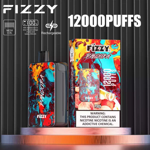 Best Seller Fizzy Pandora 12000 Puffs 650mAh Wholesale Disposable Vapes 20ml Sourced Directly from Factory 12