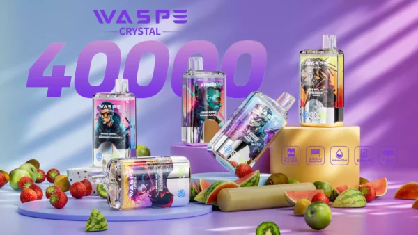 Exclusive Waspe Crystal 40000 Puffs Disposable Vape with 0 2 5 Nicotine and 850mah Rechargeable Battery available for Wholesale Disposable Vape 30