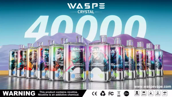 Exclusive Waspe Crystal 40000 Puffs Disposable Vape with 0 2 5 Nicotine and 850mah Rechargeable Battery available for Wholesale Disposable Vape 32